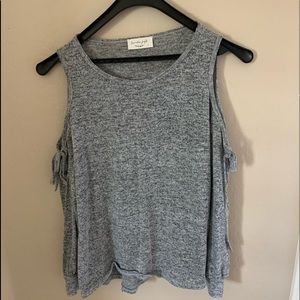 Juniors Light Weight Cold Shoulder Sweater